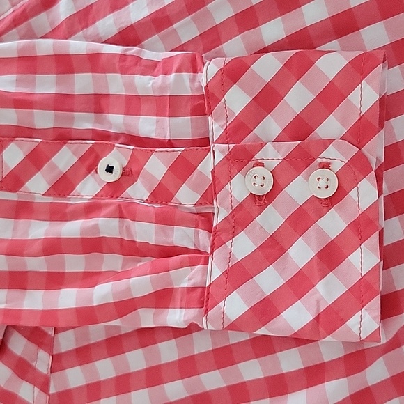 Vineyard Vines Gingham Button Down Relaxed Fit Size 4 - Picture 10 of 12
